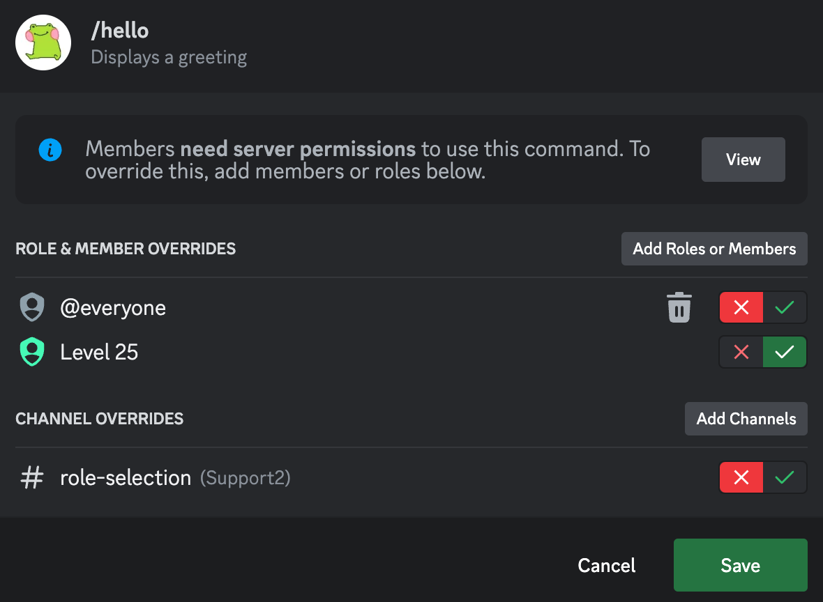 permissions